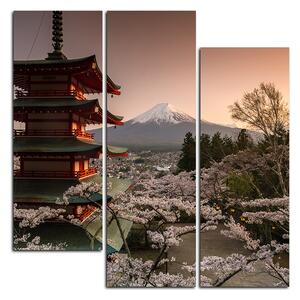 Obraz na plátně - Pohled na horu Fuji - čtverec 361C (75x75 cm)