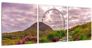 Obraz krajiny (s hodinami) (90x30 cm)