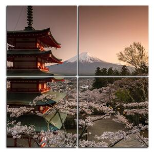 Obraz na plátně - Pohled na horu Fuji - čtverec 361E (60x60 cm)