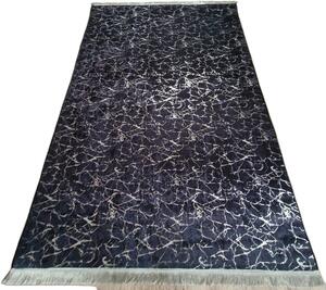 HU Černo-stříbrný moderní koberec Parys Černé stříbro Rozměr: 50x80 cm