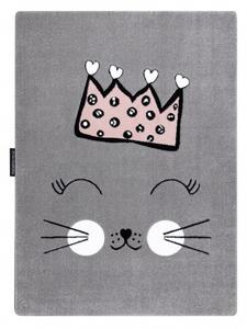 Dywany Łuszczów Dětský kusový koberec Petit Cat crown grey ROZMĚR: 120x170