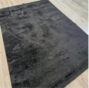 HU Černý koberec Plush Deluxe Czarny Rozměr: 50x80 cm