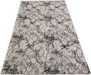 HU Šedo-bílý koberec Plush Deluxe Mramor Rozměr: 50x80 cm