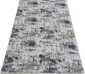 HU Šedo-bílý-béžový koberec Plush Deluxe s protiskem Rozměr: 50x80 cm
