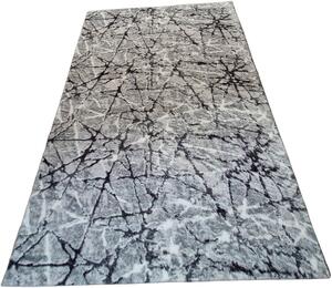 HU Šedý koberec Plush Deluxe Šedý mramor Rozměr: 50x80 cm