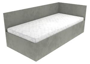 Světle šedá postel Eliška 200x90 cm s roštem a úložným prostorem