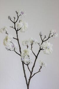 Bílé květy na umělé větvi 85cm