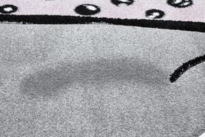 Dywany Łuszczów Dětský kusový koberec Petit Cat crown grey kruh - 160x160 (průměr) kruh cm