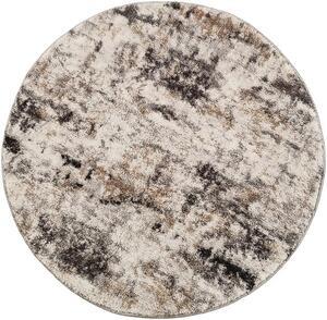 HU Kulatý béžovo-bílý koberec Plush Deluxe s fleky Rozměr: 60x60 cm