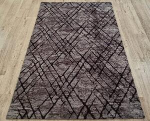 HU Šedý koberec Plush Deluxe – tmavý mramor Rozměr: 50x80 cm