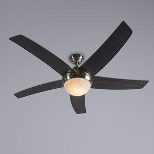 Ocelový stropní ventilátor s dálkovým ovládáním - Cool 52