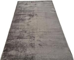 HU Šedý koberec Plush Deluxe Siva Rozměr: 50x80 cm