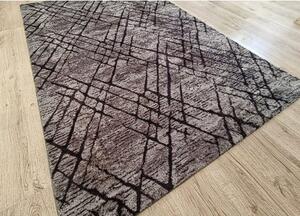 HU Šedý koberec Plush Deluxe – tmavý mramor Rozměr: 50x80 cm