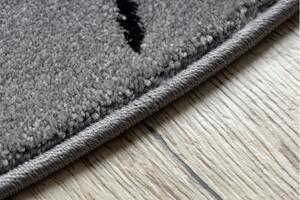 Dywany Łuszczów Dětský kusový koberec Petit Cat crown grey kruh - 160x160 (průměr) kruh cm