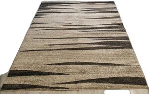 HU Béžovo-černý pruhovaný koberec Rio 160-Cream-Cream Rozměr: 60x100 cm