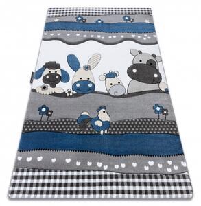 Dywany Łuszczów Dětský kusový koberec Petit Farm animals blue - 140x190 cm