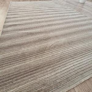 HU Béžový pruhovaný koberec Saloon Beige Rozměr: 50x80 cm