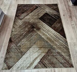 HU Hnědý moderní koberec Villa 836 s geometrickým vzorem Rozměr: 60x100 cm