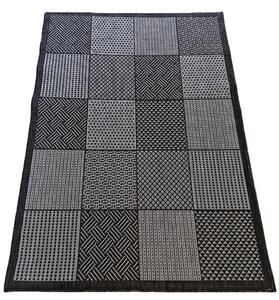HU Šedý sisalový koberec Sizal Sive – čtverce Rozměr: 40x60 cm