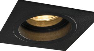Moderní zapuštěné bodové černé 9,3 cm otočné a sklopné - sklíčidlo
