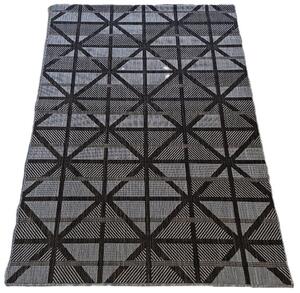 HU Šedý sisalový koberec Sizal Sive – čtverce Rozměr: 40x60 cm
