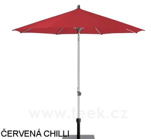 Glatz Slunečník Alu-Push, Glatz, kulatý 220 cm (2,2 m), rám eloxovaný hliník, potah polyester 220 g/m2 červená (chilli)