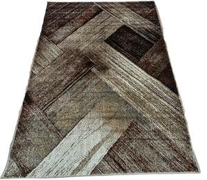 HU Hnědý moderní koberec Villa 836 s geometrickým vzorem Rozměr: 60x100 cm