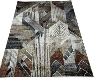 HU Hnědo-šedý vzorovaný koberec Villa 855 Rozměr: 60x100 cm