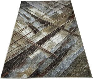 HU Hnědý moderní koberec Villa 872 s linkovaným vzorem Rozměr: 60x100 cm