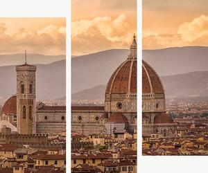 Florencie s katedrálou Santa Maria del Fiore – Třídílný obraz C, 120 × 100 cm