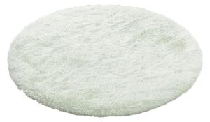 TZ Bílý kulatý chlupatý koberec Lana Rozměr: 80 cm