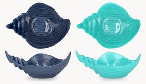 Sada malých dekorativních skleněných misek Seashell, 2 díly