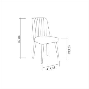 Zelená sametová jídelní židle Stormi Sandalye – Kalune Design