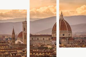 Florencie s katedrálou Santa Maria del Fiore – Třídílný obraz C, 90 × 60 cm