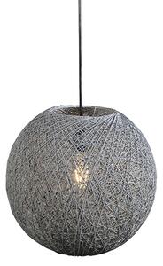 Venkovská závěsná lampa šedá 35 cm - Corda
