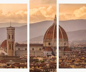 Florencie s katedrálou Santa Maria del Fiore – Třídílný obraz B, 120 × 100 cm