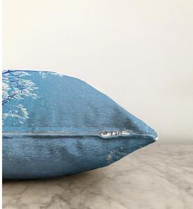 Modrý povlak na polštář s příměsí bavlny Minimalist Cushion Covers Winter Wonderland, 55 x 55 cm
