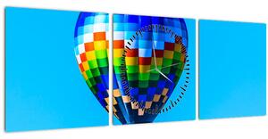 Obraz - Horkovzdušný balon (s hodinami) (90x30 cm)