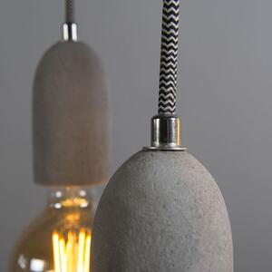 Průmyslová závěsná lampa šedý beton - Cava 3