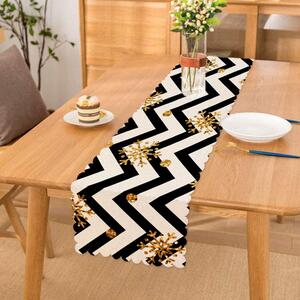 Běhoun na stůl Minimalist Cushion Covers Colorful White Zigzag, 45 x 140 cm