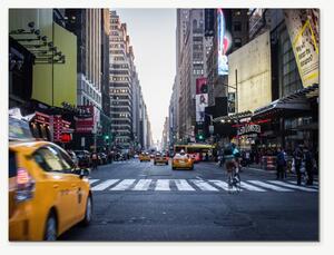 Newyorská ulice se žlutými taxíky – Jednodílný obraz, 40 × 30 cm