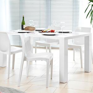 Bílá Designová plastová židle 52 × 50 × 81 cm SALESFEVER