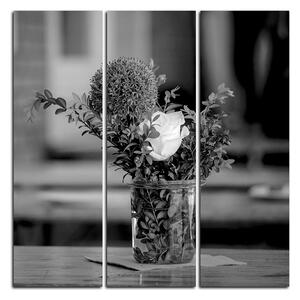 Obraz na plátně - Letní květiny na stole - čtverec 372FB (75x75 cm)