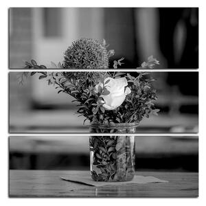 Obraz na plátně - Letní květiny na stole - čtverec 372FC (75x75 cm)