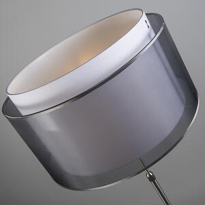 Stojací lampa ocelová s černo/bílým stínidlem 45 cm nastavitelná - Parte