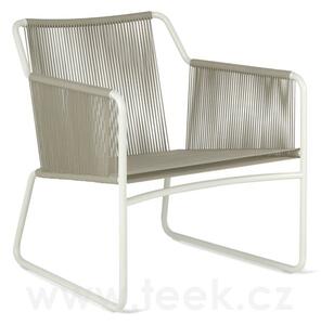Roda Nízké křeslo Harp, Roda, 65x63x71 cm, rám nerez, lankový výplet 3 mm barva dle vzorníku, bez sedáku