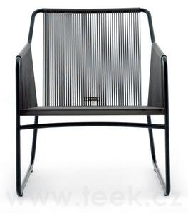 Roda Nízké křeslo Harp, Roda, 65x63x71 cm, rám nerez, lankový výplet 3 mm barva dle vzorníku, bez sedáku