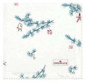 Vánoční bavlněný ubrousek Juana White 40 cm Green Gate