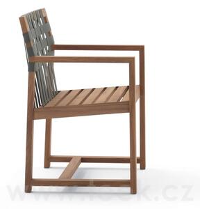 Roda Jídelní křeslo Network, Roda, 59x59x84 cm, rám teak, pásový výplet barva dle vzorníku, bez sedáku