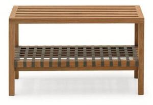 Roda Konzolový stolek Network, Roda, obdélníkový 110x48x64 cm, rám teak, pásový výplet barva dle vzorníku